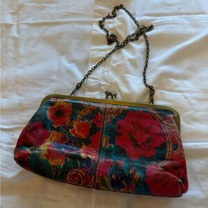 Patricia Nash Red and Green Floral Clutch